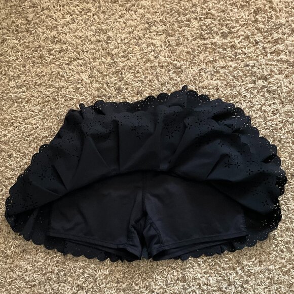 Like New Lucky In Love BLACK Laser Tennis Skirt Skort Shorts XS BLACK - Picture 8 of 13